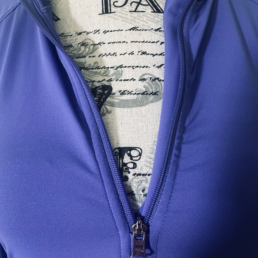 CALIA by Carrie Underwood Purple Ruched Side Quarter Zip Athletic Top XS - Picture 6 of 8